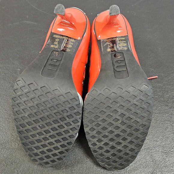 5.5 Michael Antonio Sneaker Stiletto High Heel in Red, Black & Silver - Picture 4 of 5